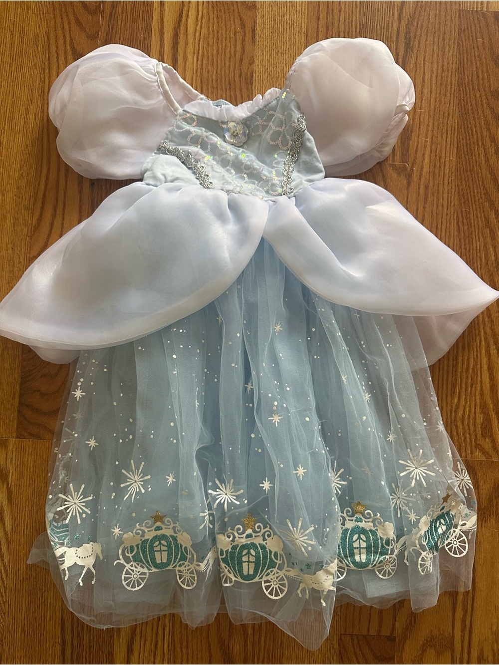 Cinderella Princess Tulle Kids Costume Dress Size 3T/4T